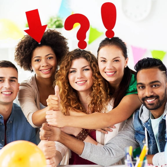 ADDHAT 3Pcs Funny Makeup Headband Red Circular Hair Hoop For Women  Costume