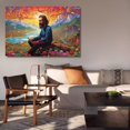 thumbnail image 6 of A Long-haired Man Sits On A Blooming Grass Canvas Poster Bedroom Decor Sports Landscape Office Room Decor Gift,Frame-style,08x12inch(20x30cm), 6 of 8