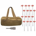 thumbnail image 4 of 8Pcs 10inch 4/8/16/20pcs Threaded Metal Tent Stakes Screw-In Ground Anchors with Head Shenzhuyue, 4 of 8