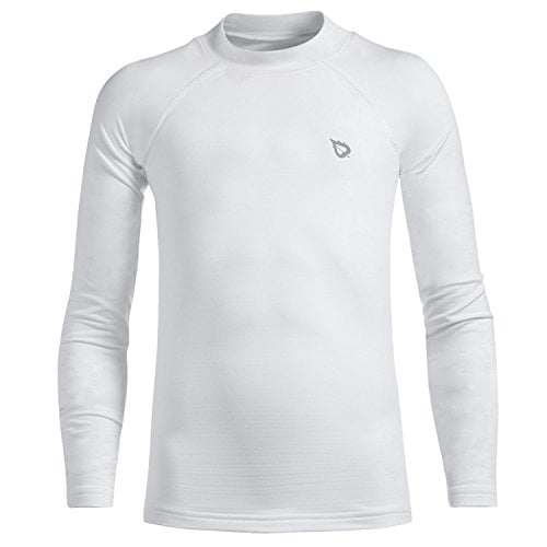 BALEAF Youth Boys Compression Thermal Shirt Fleece Baselayer Long Sleeve Mock Top 