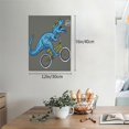 thumbnail image 2 of Gaeub Fun Riding Dinosaur Print Canvas Wall Art for Bathrooms Bedroom,Wall Decor,Framed Artwork for Wall,Modern Wall Decorations Prints Picture,Home Decor Wall Pictures 30" x 40", 2 of 8