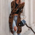 thumbnail image 1 of Pntutb Mujer Moda Estampado de leopardo Mangas largas Cárdigan de punto Tops sueltos Blusa Suéter Pntutb Pntutb-5361, 1 of 5