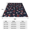 thumbnail image 3 of Pofeuu Vintage Rose Print Ultra-Soft Micro Fleece Blanket,for Bed Or Sofa,All Season Throw Blankets Flannel Blanket-40"x30", 3 of 7