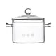 thumbnail image 1 of Olla de vidrio resistente al calor para sopa, olla transparente para estofado, olla para fideos instantáneos, cuencos para fideos para el hogar, cocina y restaurante (1 L con tapa de cuentas), 1 of 7
