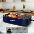 thumbnail image 2 of CUSIMAX Indoor Grill Electric Grill Smokeless Grill Portable Korean BBQ Grill with Turbo Smoke Extractor Technology, Non-stick Removable Grill Plate, Tempered Glass Lid, Great for Party, Blue, 2 of 7
