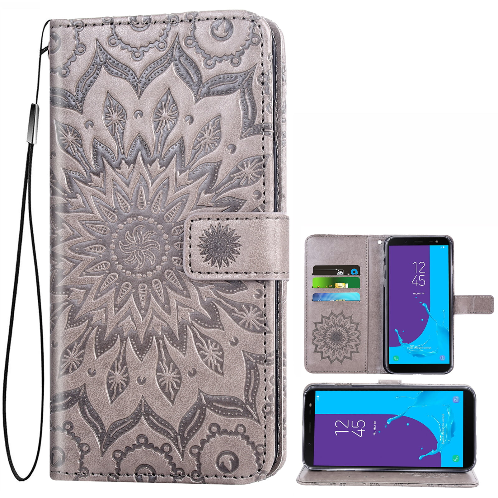 Women Vintage embossing leather Wristlet Galaxy S8 S8 plus wallet cover plus wallet case phone wallet/leather Galaxy S8 S8 