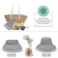 thumbnail image 5 of Tirrinia  Womens Wide Brim Bucket Hats UPF 50+ Outdoor Gardening Sun Caps Dark Grey, 5 of 7