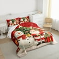 thumbnail image 3 of Homewish Cartoon Santa Claus Snowman Bedding Comforter Set 2pcs for Preppy Child Kids,Happy Xmas Twin Comforter Sets Microfiber,Merry Christmas Breathable Bedding Set,Super Cozy Room Decor, 3 of 8