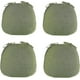 thumbnail image 1 of Juego de 4 cojines para silla de comedor - Antideslizantes, en forma de U, con lazos, lavables - Verde s202412244270, 1 of 5