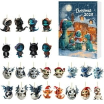 kladzum Advent Calendar 2025, 24 Days Surprises Gift for Family Acrylic Decorations Christmas Holiday Countdown Gifts Christmas Party Advent Calendars