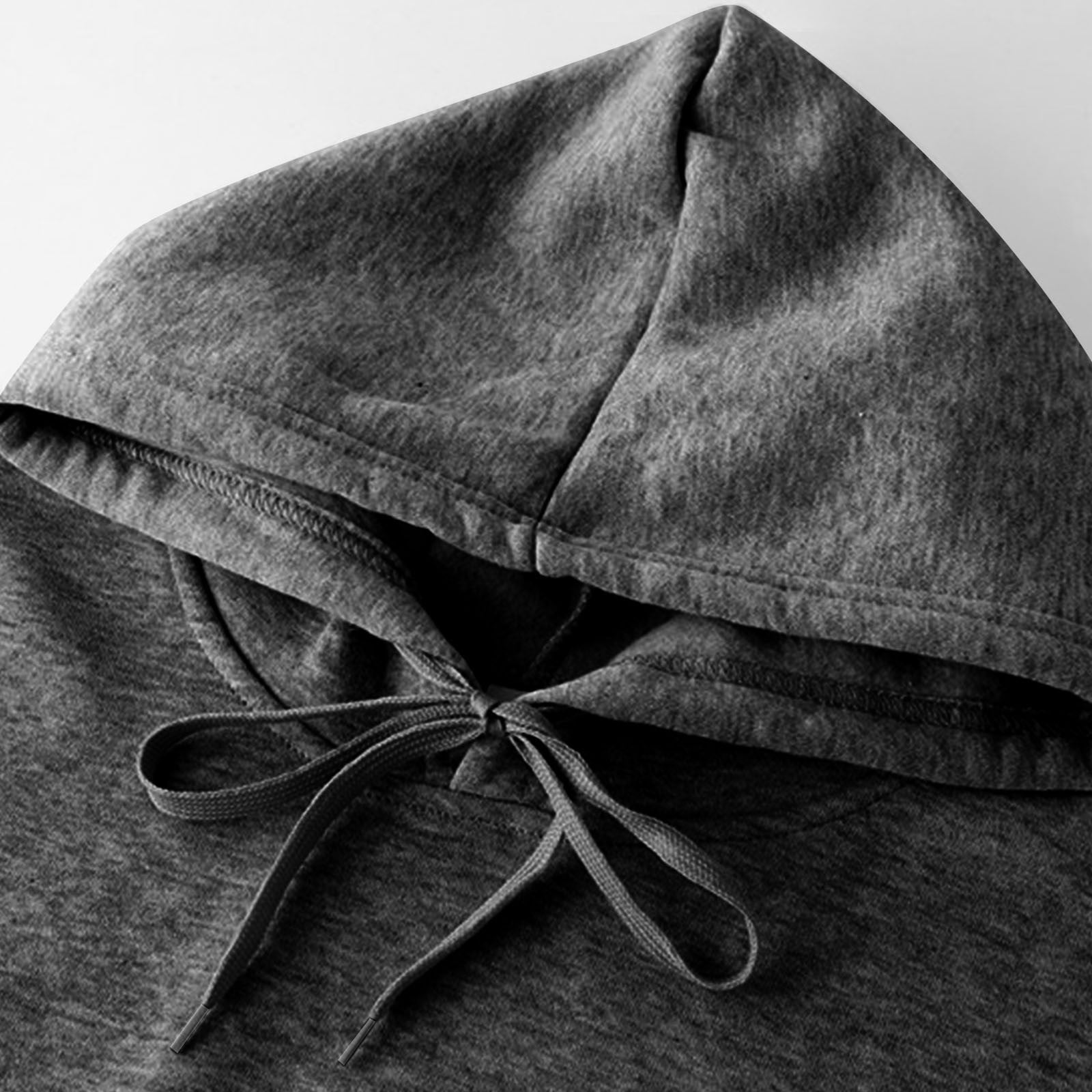 Coorders Mens and Big Mens Fleece Hoodies with Long Sleeve, Lightweight Basis Pullover Sweatshirt Hooded ,Big and Tall Dark Gray,Size M