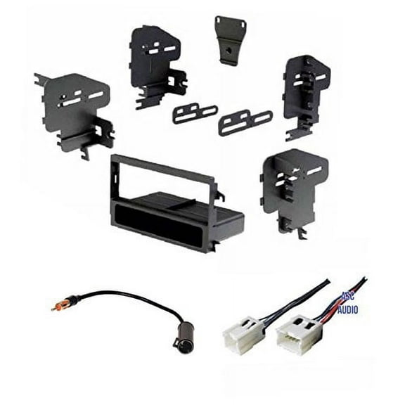 Car Stereo Dash Kit, Wire Harness, and Antenna Adapter for installing a new Single Din Radio for some Nissan 200sx, Altima, Frontier, Maxima, Pathfinder, Sentra, Xterra