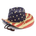 thumbnail image 3 of Bainana American Flag Cowboy Hat For Women Men Wide Brim Soft Retro Boho Style Sun Hat For Independence Day Theme, 3 of 8