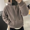 thumbnail image 2 of Sudadera con capucha para hombre, ropa de calle lisa, nueva sudadera, camisetas cálidas de invierno, sudadera con capucha holgada para hombre, oferta de bienvenida, sudadera sencilla de una pieza Emo, 2 of 5