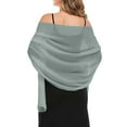thumbnail image 2 of KLOY2K Elegant Chiffon Shawl - Soft and Silky for Evening Dresses and Wedding-Silk Scarf,Dark Gray,S, 2 of 5