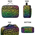 thumbnail image 3 of Black and Blue Leopard Print Insulated Lunch Bag Teens,Bento School Lunch Bag for Teens for Work,Picnic or Travel 10.6x7.7x4.3 Inches,12 Can Capacity, 3 of 6