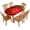Christmas Tree, variant on Ocean Beach Oval Fitted Table Cover Sea Wave Plam Trees Waterproof & Stain Resistant Elastic Table Cloth, for Dining/Party/Buffet/Wedding Use, 48" x 68" (Oval)