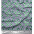 thumbnail image 1 of Soimoi Poly Georgette Fabric Floral & Ogee Damask Print Sewing Fabric Yard 52 Inch Wide, 1 of 1