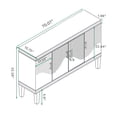 thumbnail image 6 of 69.55'' 4-door Cabinet, Champagne Hue. & Solid Wood. Ample Storage With Double Compartments. Customizable Adjustable Shelves. 330 Lbs Desktop Load Capacity. 66 Cabinet Laminate Capacity In, 6 of 7