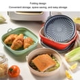 thumbnail image 3 of 2Pcs Resuable Silicone Fryer Liner Collapsible Square Silicone Fryer Pot for Baking Cakes Bread Meat High Temperature Resistance, 3 of 8