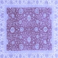 thumbnail image 1 of Ahgly Company Indoor Square Oriental Blue Traditional Area Rugs, 5' Square, 1 of 4