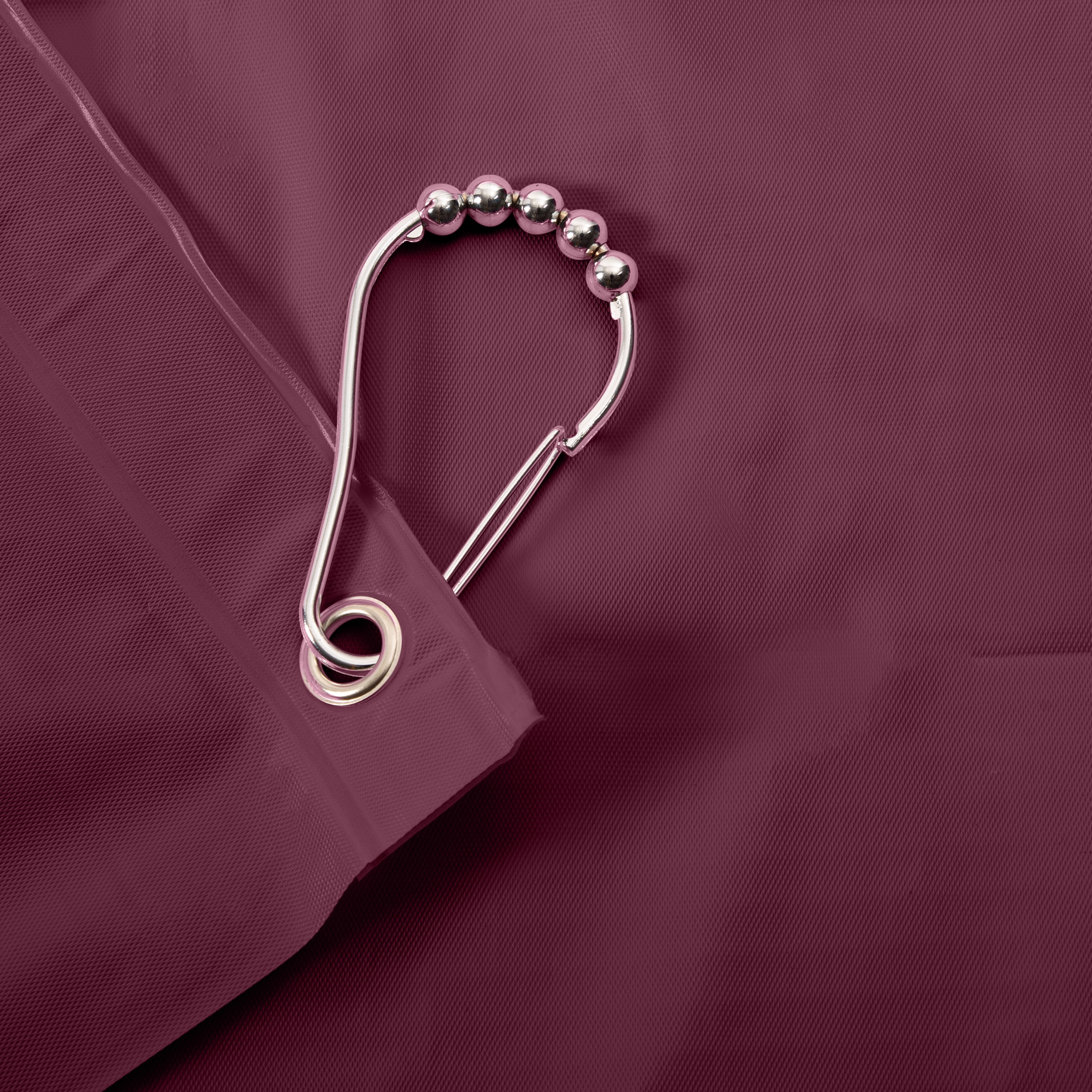 Bath Bliss 2 Pack PVC 70" x 72" Heavy Weight Bathroom Shower Liner in Solid Burgundy