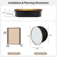 thumbnail image 6 of VIWILII Round Medicine Cabinet with Mirror, 20x20 Inch, Brushed Gold, Surface Mount Bathroom Storage with 2 Fixed Shelves, 6 of 8