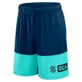 thumbnail image 2 of Men's Logo Athletic Navy Seattle Kraken Best of the Best Shorts, 2 of 3