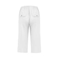 thumbnail image 7 of NinXxx Women's Loose Fit Lightweight Cropped Capri Trousers Comfort Style White XXXL, 7 of 7
