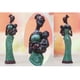 thumbnail image 3 of Estatuas de mesa de mujeres africanas, figuras, soportes, artesanías de resina, coleccionables Verde, 3 of 9