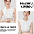 thumbnail image 3 of 2 piezas de cuello falso desmontable para mujer, cuello de químico medio, cuello de camisa de químico, cuello Peter Pan falso extraíble, cuello desmontable para mujeres y niñas, 3 of 5