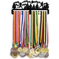 thumbnail image 1 of Running Medals Display Frame Mountain Forest Medal Holder Awards Sports Ribbon Holder Medal Display Rack Wall Mount Tiered Medal Hook for Over 60 Medals Runner Athletes Competition, 1 of 5