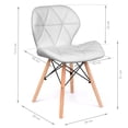 thumbnail image 2 of Set de 4 Sillas Tipo Eames Pido Todo Tapizada Acolchonada Comedor Moderno Blanco 6.49 pulg, 2 of 8
