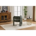 thumbnail image 5 of Accent Chair, Armchair, Boucle Chair&nbsp;Modern Upholstered Fabric Accent Armchair, Comfortable Leisure Single Sofa Chair for Living Room, Bedroom, Office, Antique Green, 5 of 11