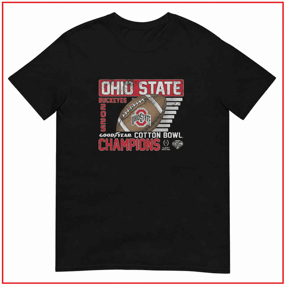 Buckeyes CFP Cotton Bowl Champs 2026 Retro Fan Gear Unisex T Shirt V15094 Size S- 5XL