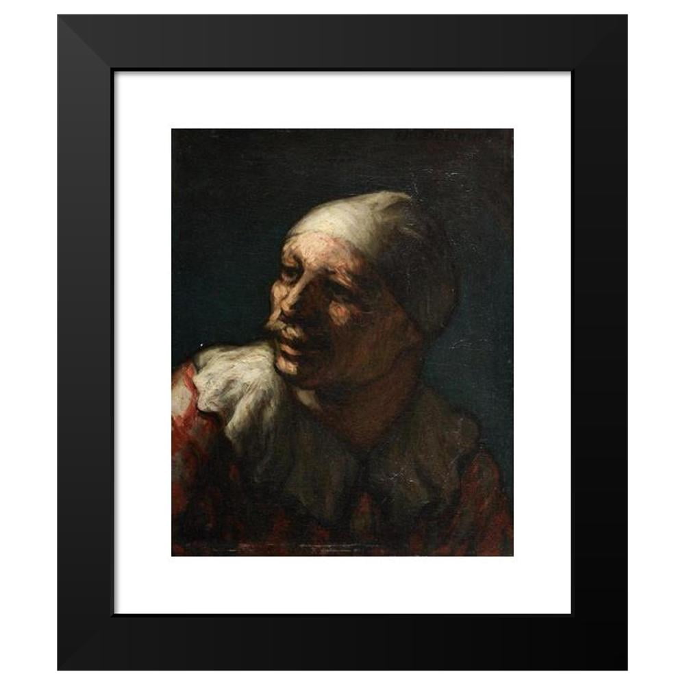 Honoré Daumier 15x18 Black Modern Framed Museum Art Print Titled - Head of Pasquin (1862-1863)