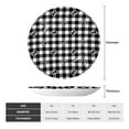 thumbnail image 2 of Yiaed Black Tartan Plaid Print Bone China Decorative Plate Ceramic Dinner Plates Art Crafts with Display Stand-10in, 2 of 6