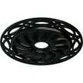 thumbnail image 3 of Ekena Millwork 26 5/8"OD x 4 1/2"ID x 1 3/8"P Loera Ceiling Medallion (Fits Canopies up to 6 1/4"), Hand-Painted Jet Black, 3 of 5