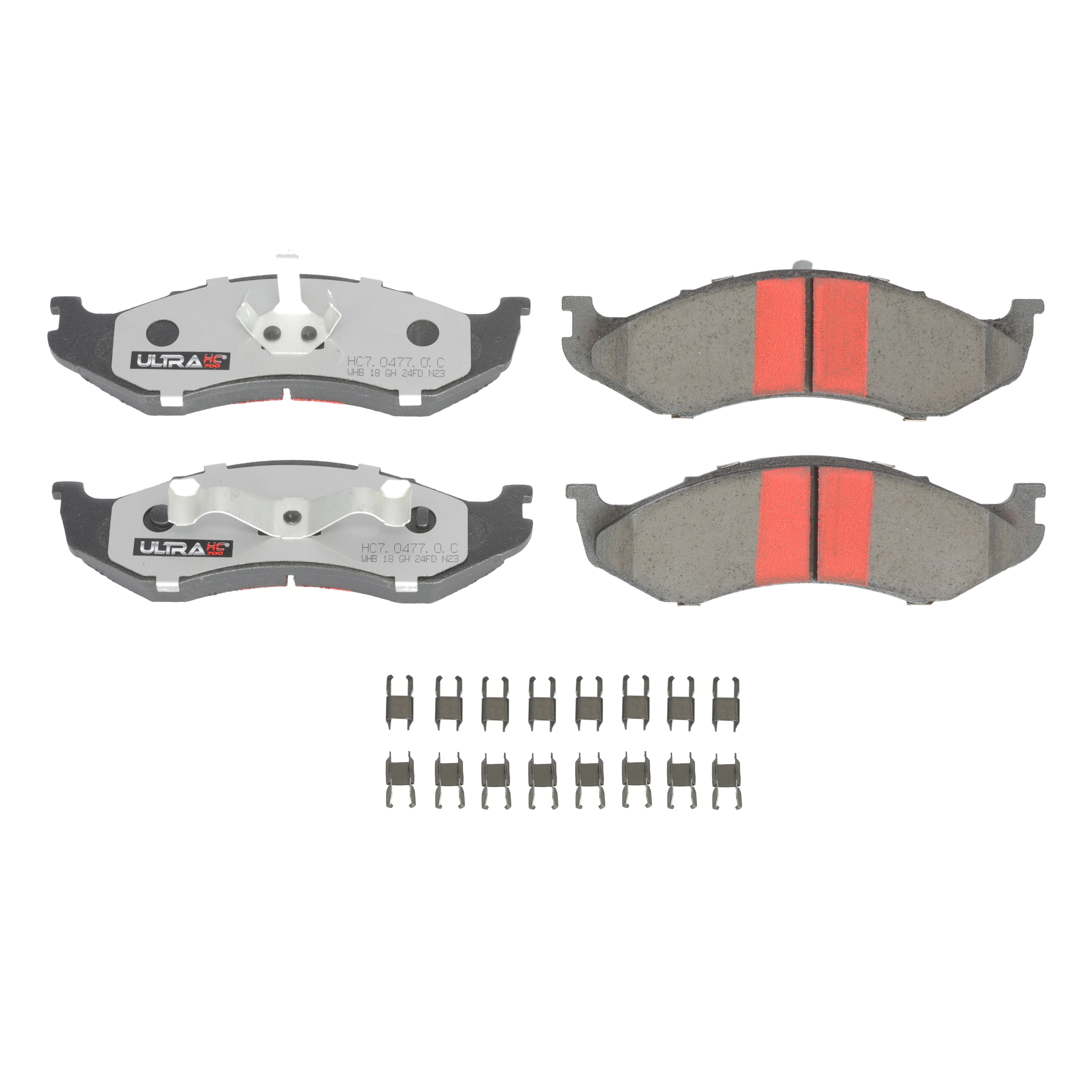 UltraHC 700 Brake Pad Set, Front HC7.0477.0.C, Jeep Cherokee 1993-1990