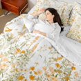 thumbnail image 5 of Manfei Western Garden Flower Twin Bedding Sets 7-Piece, Rustic Farmhouse Bedding Comforter Set, Teen Kid Adult Female Reversible Sheet Sets, Ultra Soft Home Decor, 5 of 8