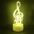 thumbnail image 2 of Luz nocturna LED 3D con anotaciones musicales que cambian de color para niños, 2 of 4