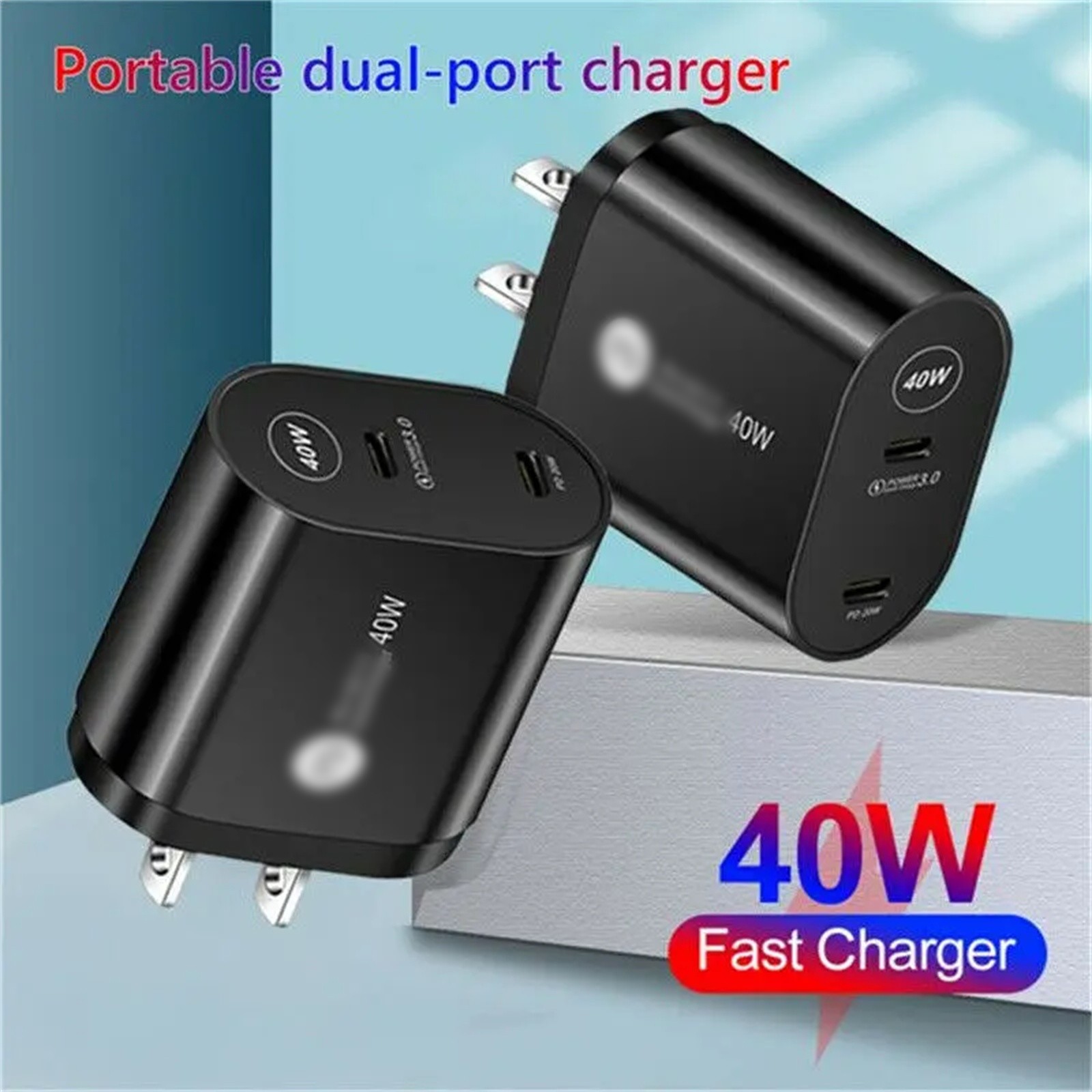 Luoyaxxxxx 40w Fast Charger Block Usb Type C Wall Power Adapter Qc 30 Wall Plug Multiport Type 1808