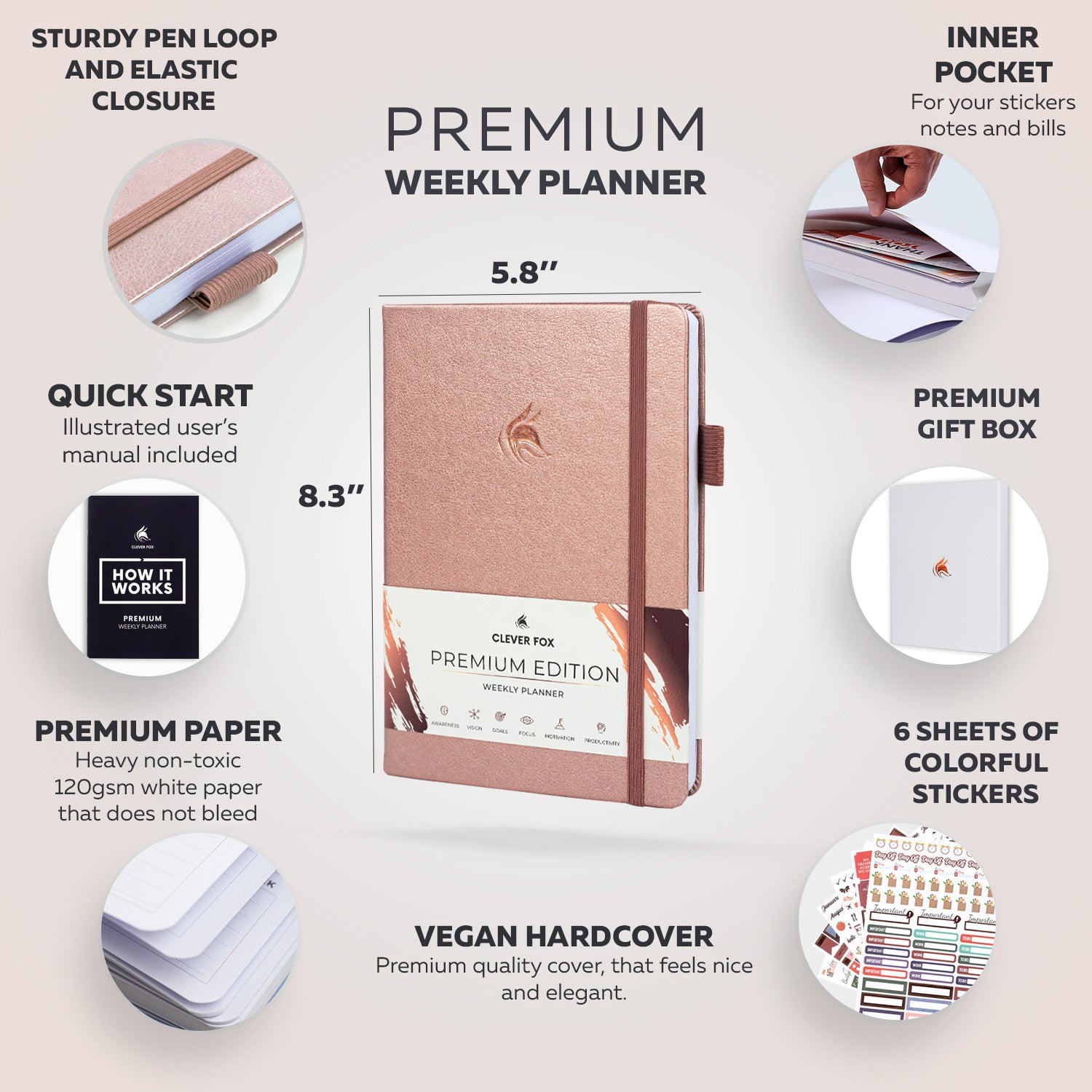Premium Weekly Planner - Beat Procrastination & Boost Productivity