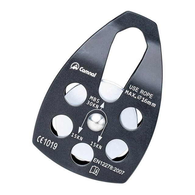 Climbing Pulley Rescuing Hauling Rigging Fixed Side Rope Pulley Pulleys Micro Pulley Mountaineering Rigging Swing Equip Black