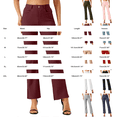 thumbnail image 2 of MVRLSH Womens Yoga Pants Soft Petite Size Button Stretch Pull On Lightweight Work Dress Slacks With Storage Pockets Leggings for Women Running Gym and Workout Blue - XL, 2 of 7