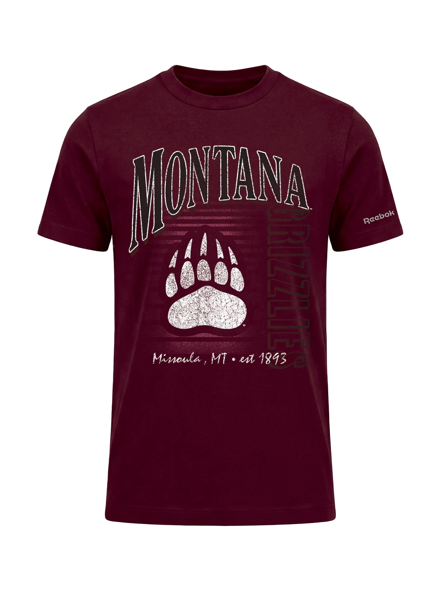 Montana Grizzlies Reebok Mens Crew Neck Short Sleeve T-Shirt