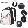 thumbnail image 3 of Easygdp Bloody Hand Mochila para Niños y Niñas con Set de Caja de Almuerzo y Estuche para Lápices 3 en 1, Mochila Escolar Estampada para Adolescentes, 3 of 7