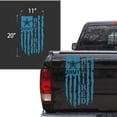 thumbnail image 2 of Retired Army Veteran Distressed American USA US Flag Truck Tailgate Vinyl Decal Compatible with most Pickup Trucks - U.S. Army Sticker USAF USMC US Navy Decal (11" x 20", Ice Blue), 2 of 8