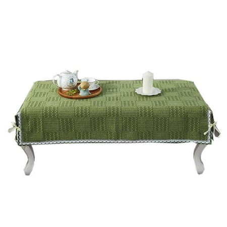 

Panda Superstore PS-HOM3742031-YAN00747 Simple Style Cover Coffee Dustproof Lace Tablecloth Green