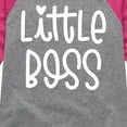 thumbnail image 3 of Instant Message - Little Boss - Toddler & Youth Girls Raglan Graphic T-Shirt, 3 of 5